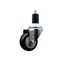 Service Caster 3'' Black Poly Wheel Swivel 1-1/2'' Expanding Stem Caster SCC-EX20S314-PPUB-BLK-112 - alternate 1